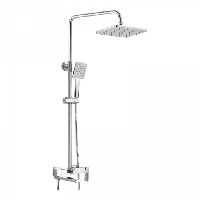 Душевая система BELZ B24613 с однорукояточным смесителем для ванны/душа, хром