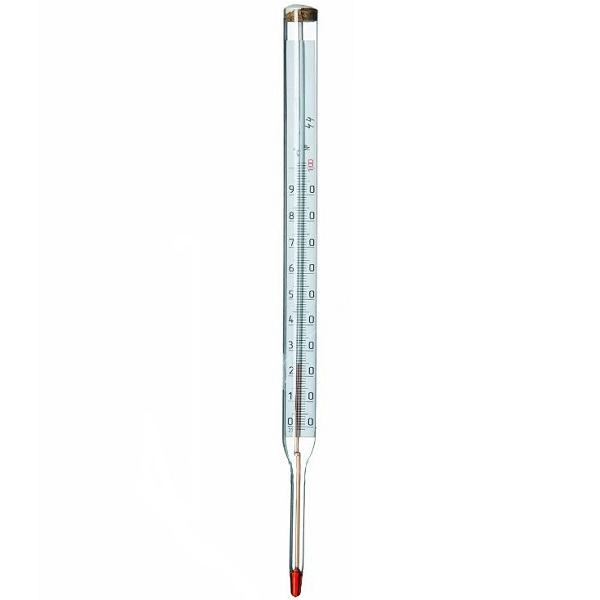 Термометр стеклянный керосиновый СП-2П №2 (0...+100 °C)-1-220/160