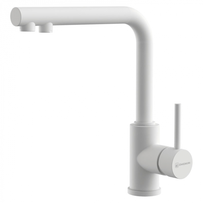 Смеситель для кухни Omoikiri NAKAGAWA 2 Plus-WH латунь/белый
