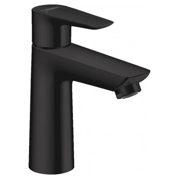 Смеситель для раковины Hansgrohe Talis E однорукояточный, 110, без сливного гарнитура, матовый черный (71712670)