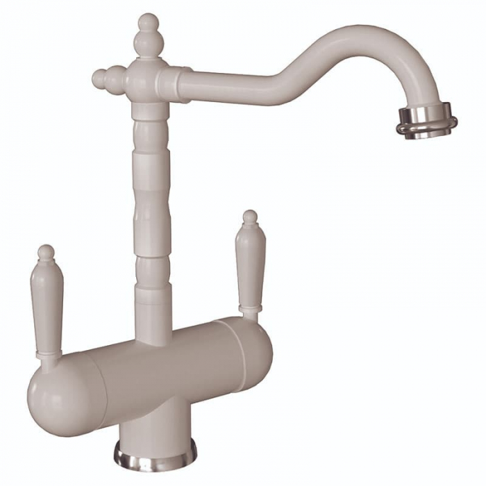 Смеситель для кухни Flortek АРИЯ FL однорукояточный, с подключением к фильтру, жасмин