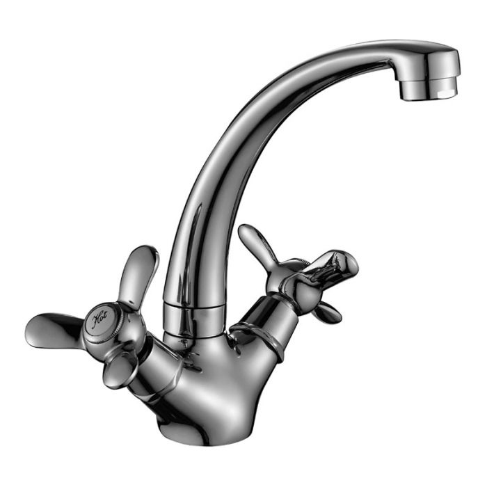 Смеситель для кухни Rossinka Q02-64 двухрукояточный