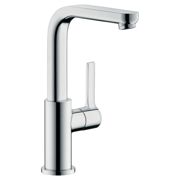 Смеситель для раковины Hansgrohe Metris S однорукояточный, 230, с поворотным изливом и сливным гарнитуром, хром (31159000)
