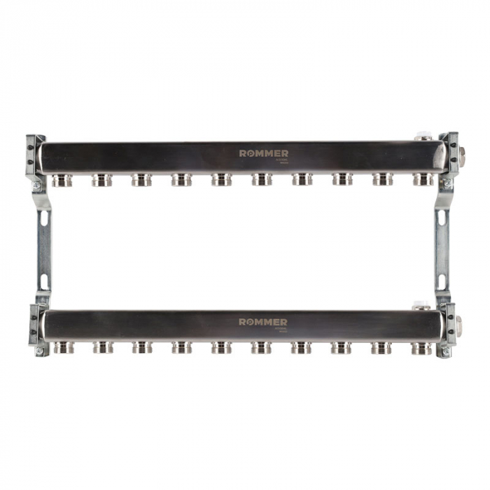 Коллекторная группа Rommer RMS-4401-000010 1"-3/4"EK×10 для радиаторной разводки