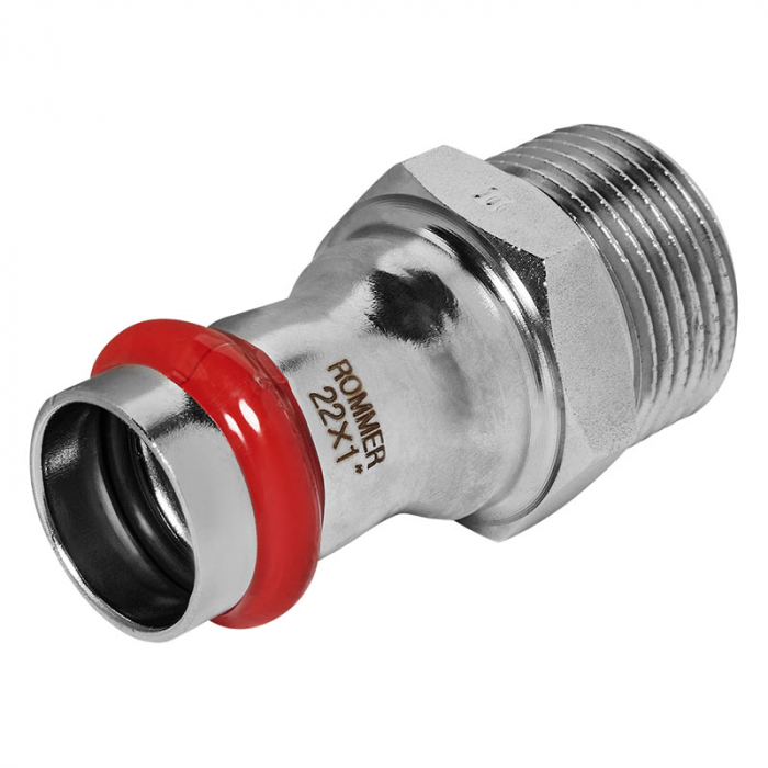 Муфта раструбная с НР 22x1" Rommer