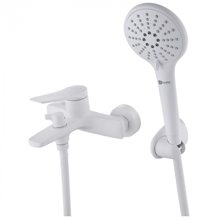 Смеситель для ванны LeMark BRONX LM3714MW однорукояточный, белый/матовый