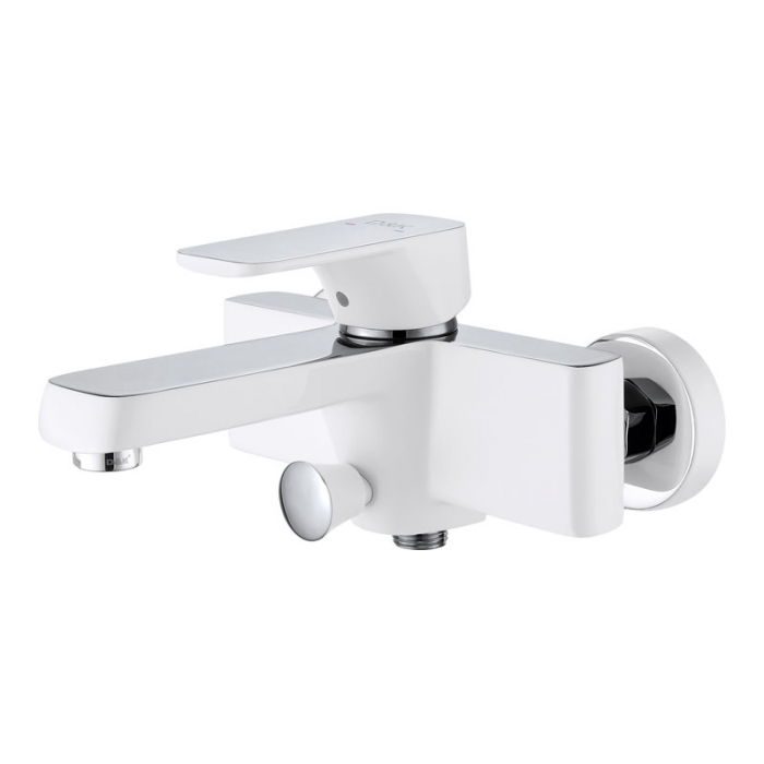 Смеситель для ванны D&amp;K Berlin.Steinbeis однорукояточный, белый/хром DA1433216