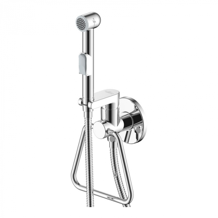 Смеситель для гигиенического душа Rossinka X25-55 однорукояточный, с полотенцедержателем