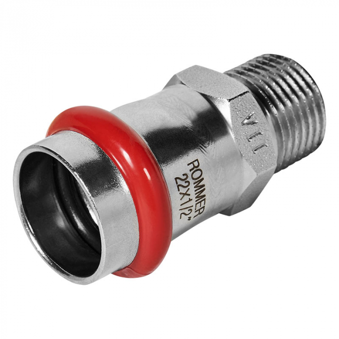 Муфта раструбная с НР 22x1/2" Rommer