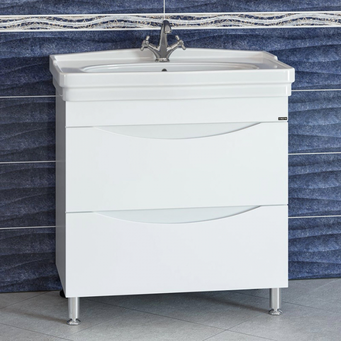 Тумба для раковины Санта Сатурн-85 2 ящика напольная (ум. Модерн-85) 700198