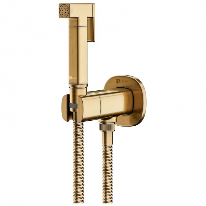 Смеситель для гигиенического душа LeMark SOLO LM7172B порционно-нажимной, встраиваемый в стену, бронза