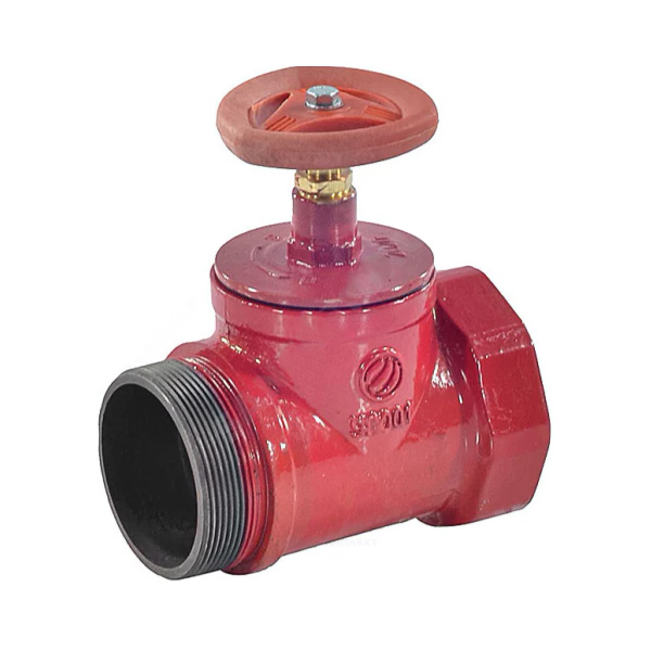 Клапан пожарный чугунный модернизированный КПКП 65-1 прямоточный муфта-цапка (ВР/НР)