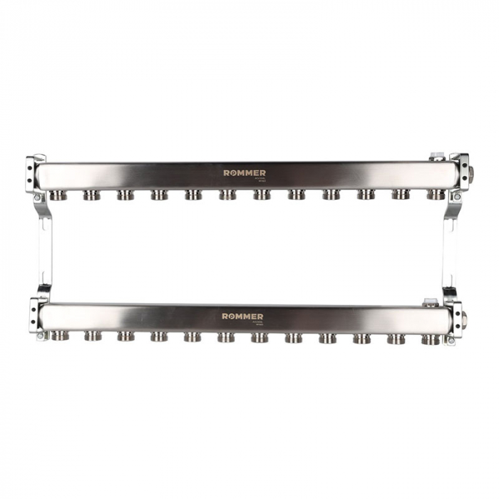 Коллекторная группа Rommer RMS-4401-000012 1"-3/4"EK×12 для радиаторной разводки