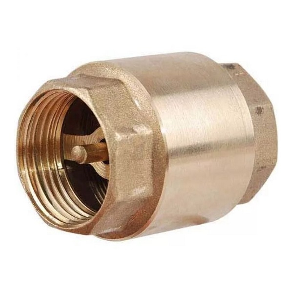 Клапан обратный пружинный STI DN15 (1/2") в-в, латунь, с металлическим золотником