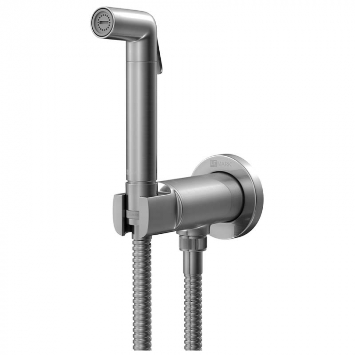 Смеситель для гигиенического душа LeMark SOLO LM7171GM порционно-нажимной, встраиваемый в стену, графит