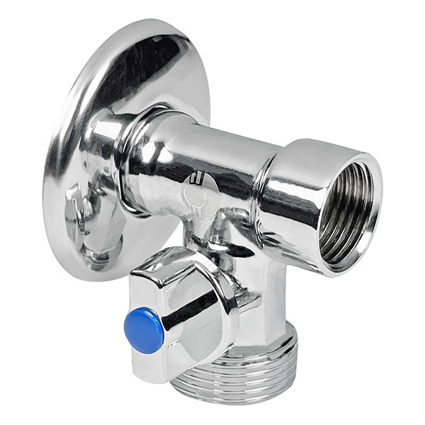 Кран шаровой проходной для сантехнических приборов Valfex VF.256 1/2"×3/4×1/2" в-н-н, левый