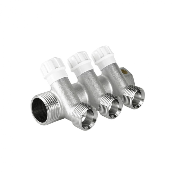 Коллектор с запорными клапанами Valfex VF.560.NE 1"-3/4"×05 латунь