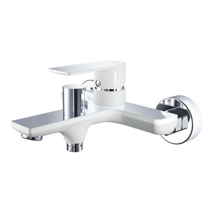 Смеситель для ванны Haiba HB60505-8 однорукояточный, белый/хром