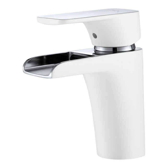 Смеситель для раковины D&amp;K Berlin.Steinbeis однорукояточный, белый/хром DA1432816