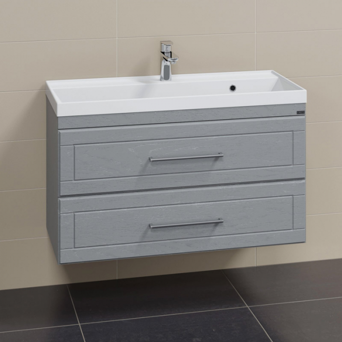 Тумба для раковины Санта Венера-100 дуб серый, подвесная (ум. Classic-100) 221021