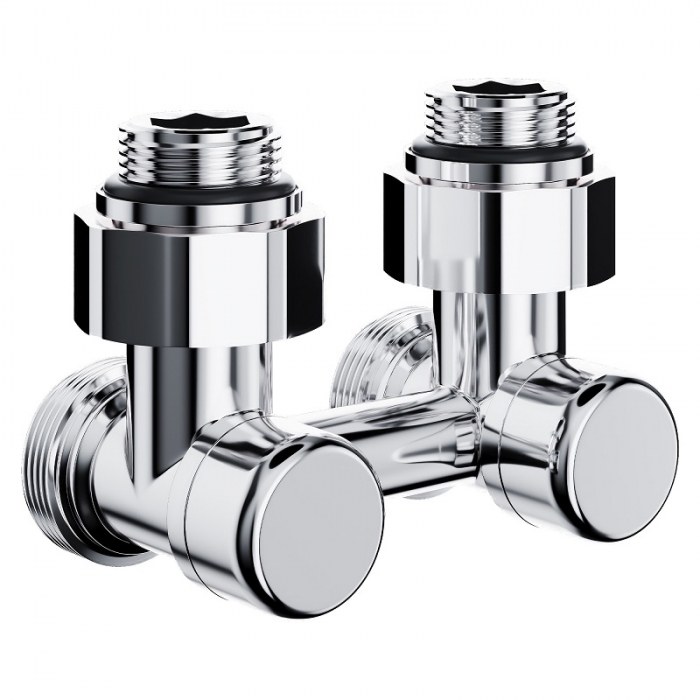 Узел нижнего подключения радиатора угловой Royal Thermo Design 3/4"×3/4"EK хром