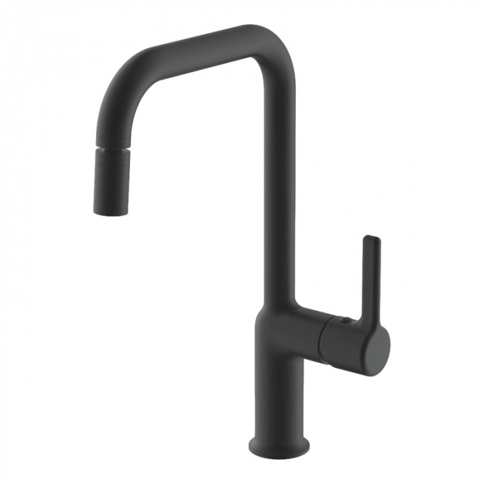 Смеситель для кухни Haiba HB70814-7 однорукояточный, черный