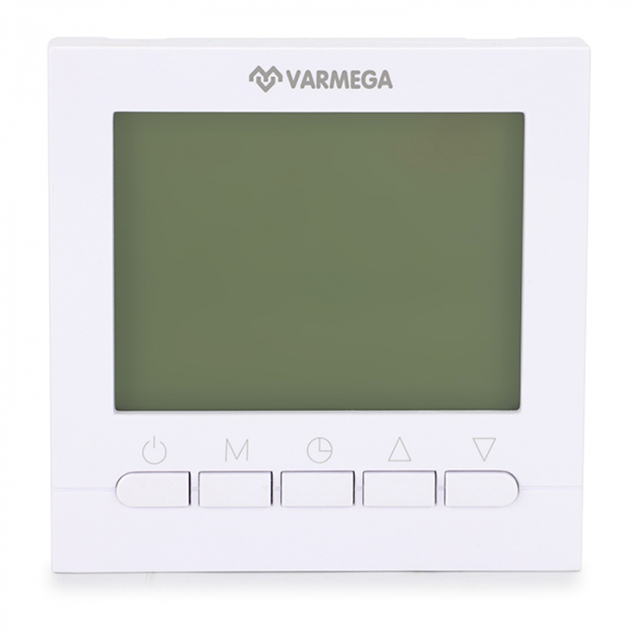Термостат комнатный электронный проводной, программируемый Varmega VM19221 230 В, белый