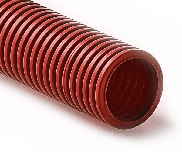 Труба защитная гофрированная для труб 32 мм, красная