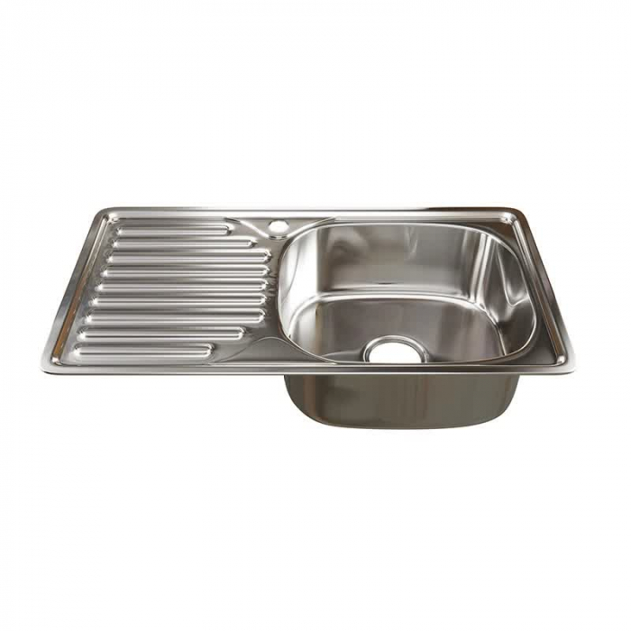 Мойка кухонная врезная MixLine 760x420/160-0,6 R нержавеющая сталь