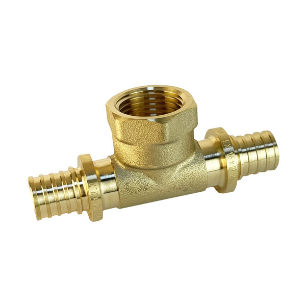 Тройник аксиальный с внутренней резьбой 16-1/2" Valfex латунь