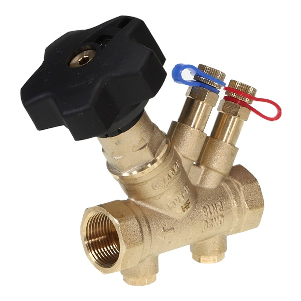 Ручной балансировочный клапан Ридан MVT-R DN20 (Rp 3/4) PN16 с измерительными ниппелями