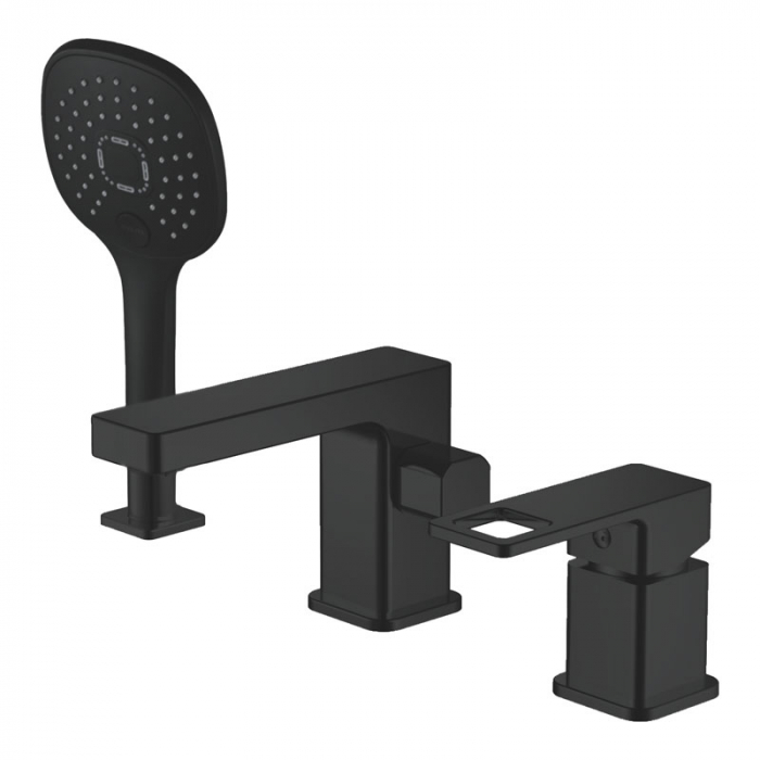 Смеситель для ванны Haiba HB80615-7 однорукояточный, встраиваемый, черный