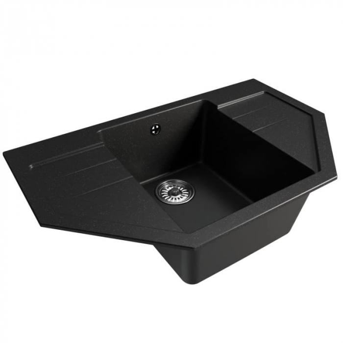 Мойка кухонная композитная MixLine ML-GM24 ультра-черная