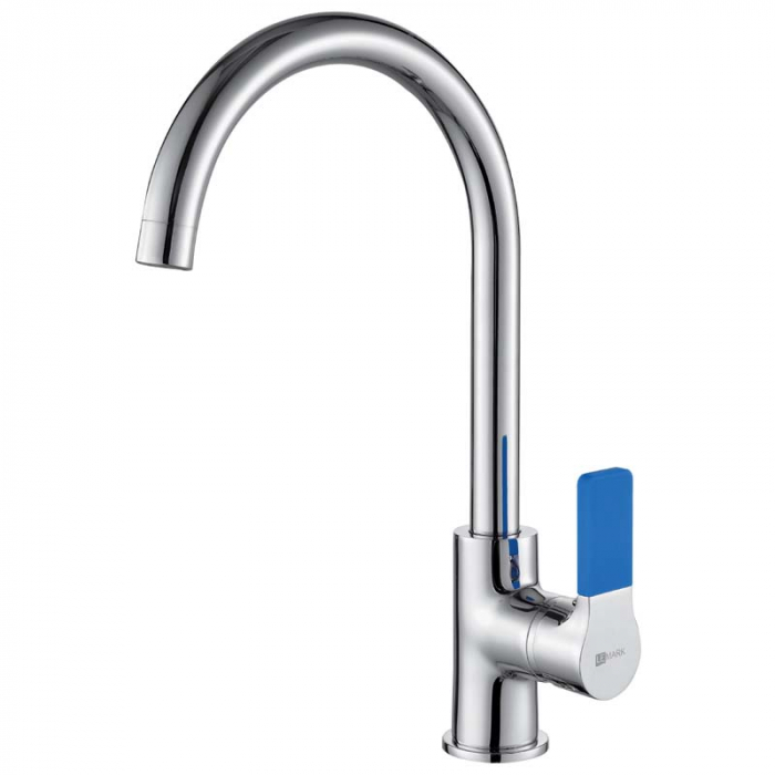 Смеситель для кухни LeMark AURA LM0605C однорукояточный, с поворотным изливом, хром