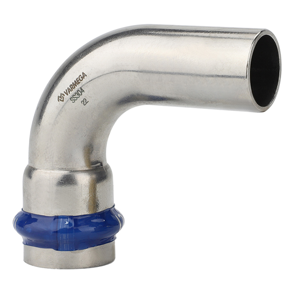 Угольник 90° однораструбный 15 Varmega Inox Press
