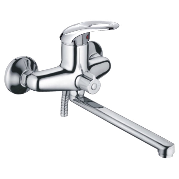 Смеситель для ванны Cron CN2203 однорукояточный, длинный излив, хром