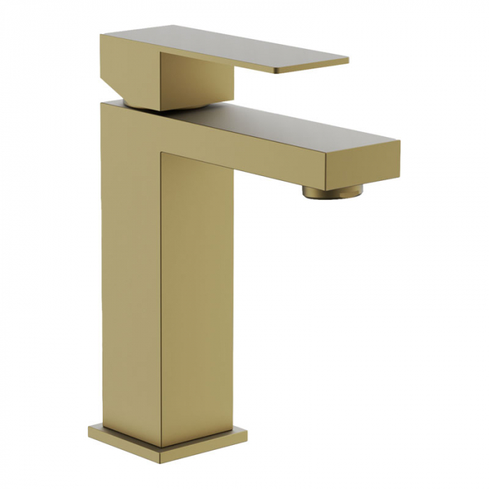 Смеситель для раковины BELZ B10817-5 однорукояточный, брашированное золото