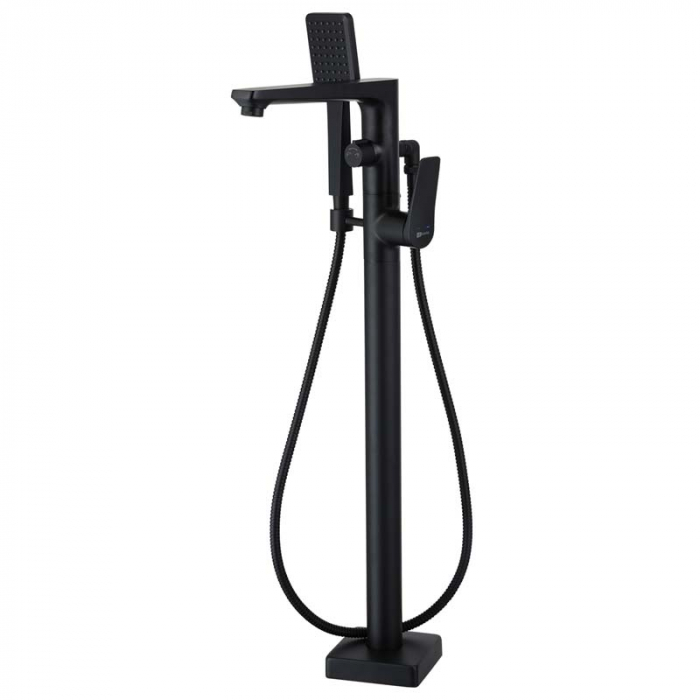 Смеситель для ванны LeMark BRONX LM3744BL однорукояточный, напольный, черный