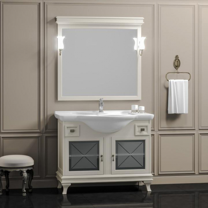 Комплект мебели для ванной комнаты Opadiris БОРДЖИ 105, слоновая кость