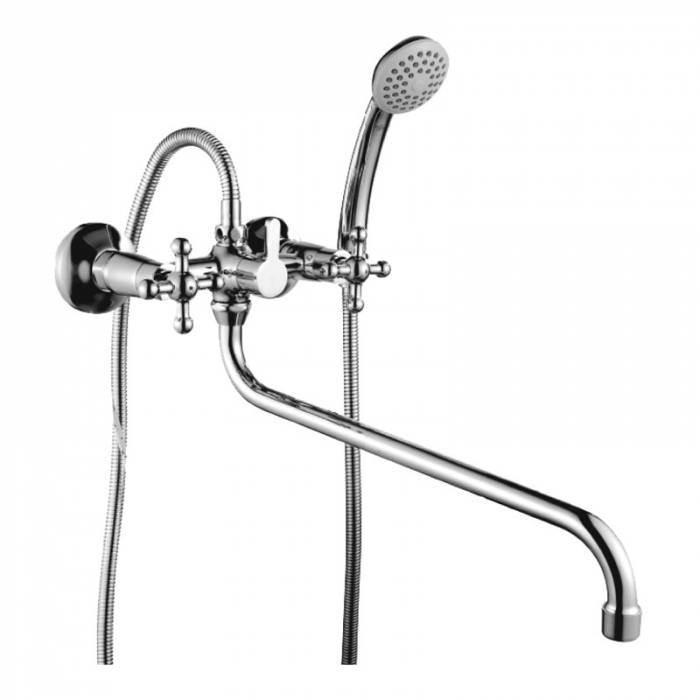 Смеситель для ванны Rossinka G02-84 двухрукояточный