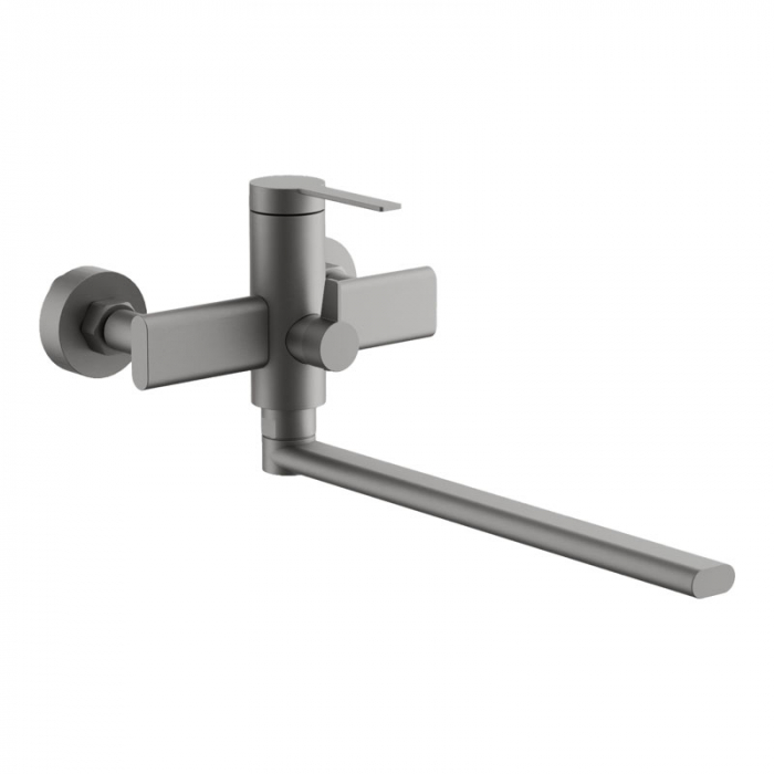 Смеситель для ванны BELZ B22813-3 однорукояточный, оружейная сталь