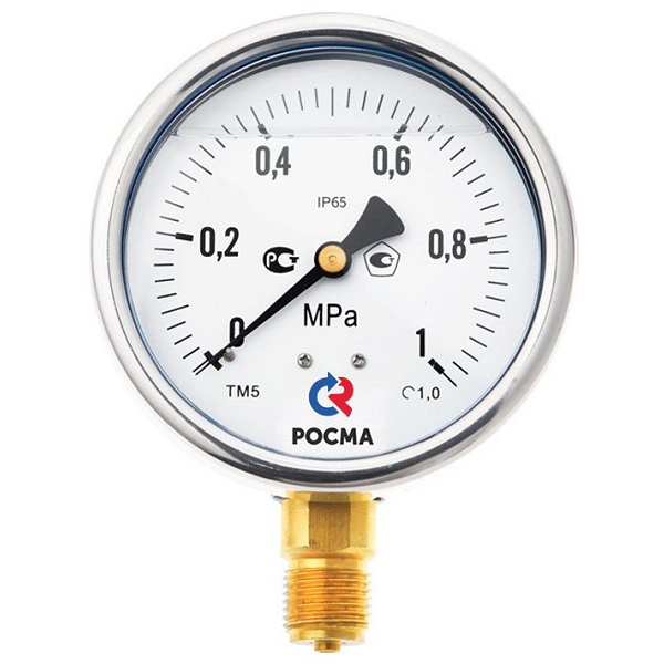 Манометр виброустойчивый Росма ТМ-320 Р.00 (0– 6,0 МПа) M12×1,5. 1,5