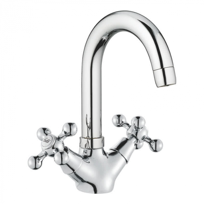 Смеситель для раковины Haiba HB1219 двухрукояточный, хром