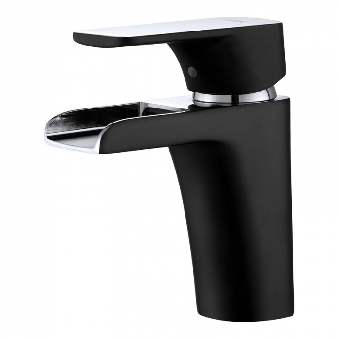 Смеситель для раковины D&amp;K Berlin.Technische однорукояточный, черный/хром DA1432815