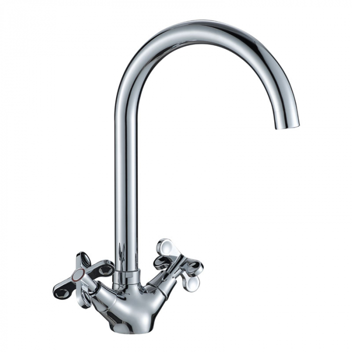 Смеситель для кухни Rossinka RS42-72 двухрукояточный