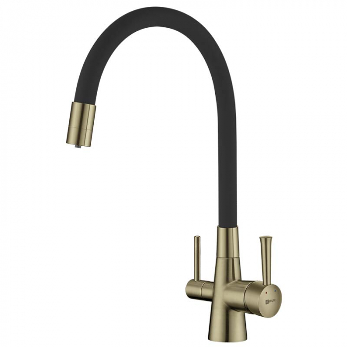 Смеситель для кухни LeMark COMFORT LM3075B однорукояточный, с переключателем на фильтр, бронза