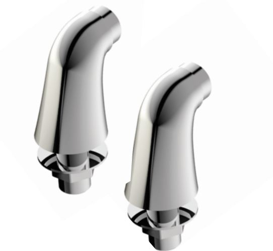 Комплект переходников Vidima BA200AA (2 шт.) для установки смесителя на борт ванны, хром