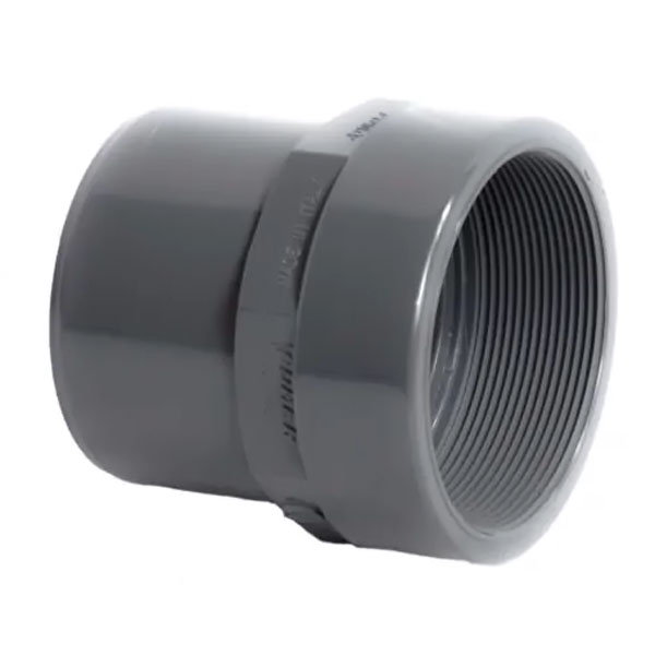 Двойной адаптер (муфтовое/втулочное окончание) с ВР 20×25×1/2" PVC-U PN16 PVC-U Comer