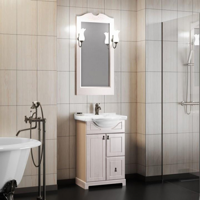 Комплект мебели для ванной комнаты Opadiris КЛИО 50, беленый бук