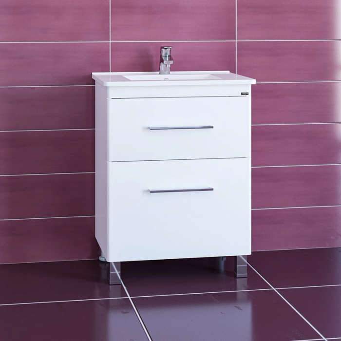 Тумба для раковины Санта Вегас-65 2 ящика напольная (ум. Оскар-65) 226028